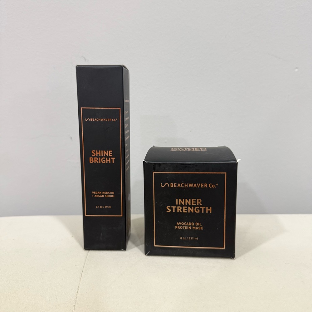 Beachwaver Co. Shine Bright Serum and Inner Strength Mask Set